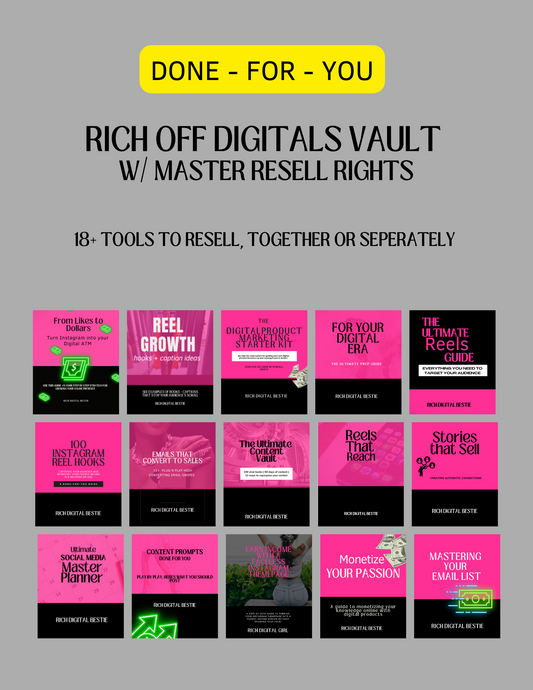 Rich Off Digitals Vault - DFY w/ Resell Rights
